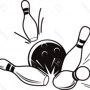 300x300 Black And White Bowling Ball With Pins Vector Soidergi