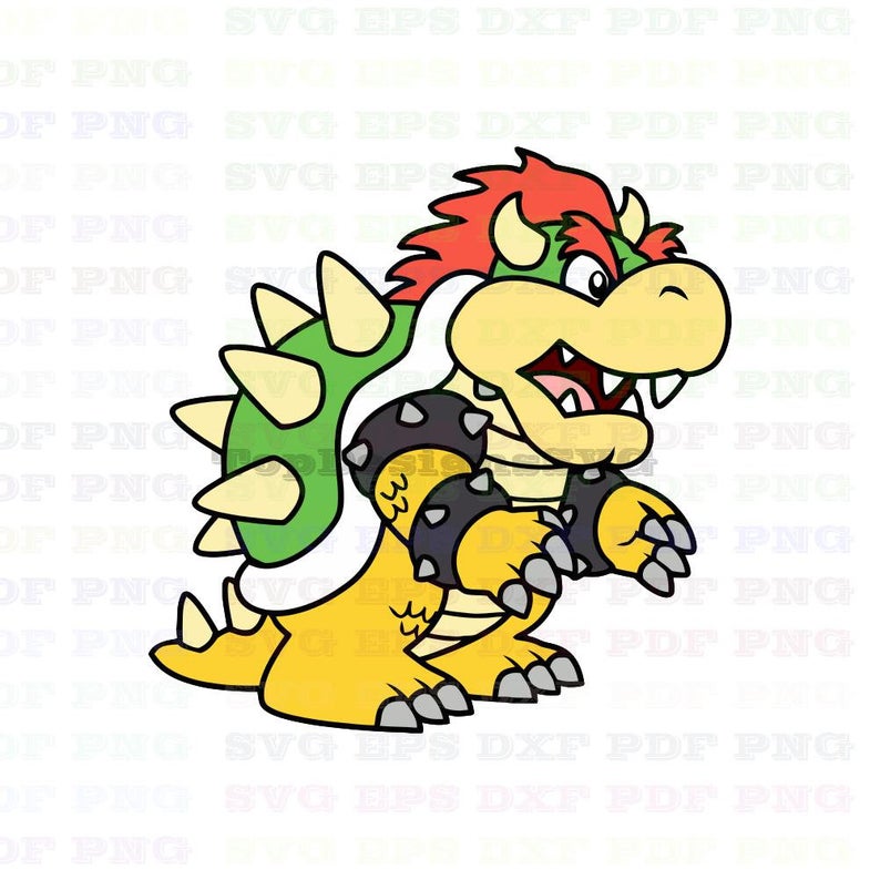 794x794 Bowser Super Mario Bros Dxf Pdf Png Cricut Cutting Etsy