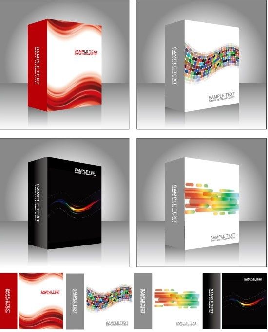 550x683 Free Set Of Vector Package Box Designs Templates Bundles
