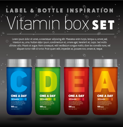 413x424 Vitamin Box Design Vector Free Download