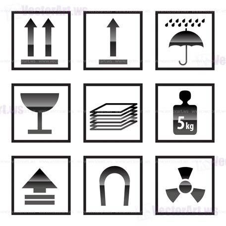 Shipping Box And Signs Icons 456x456 Shipping Box And Signs Icons
