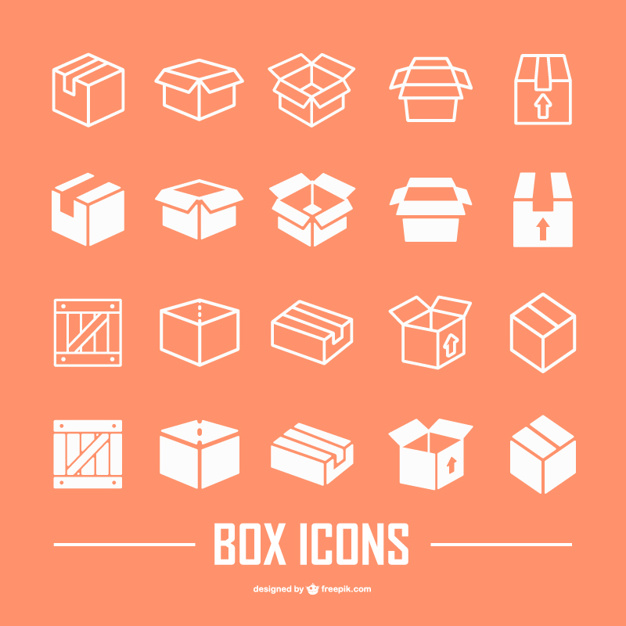 Box Flat Icons Collection Vector Free Download 626x626 Box Flat Icons Collection Vector Free Download
