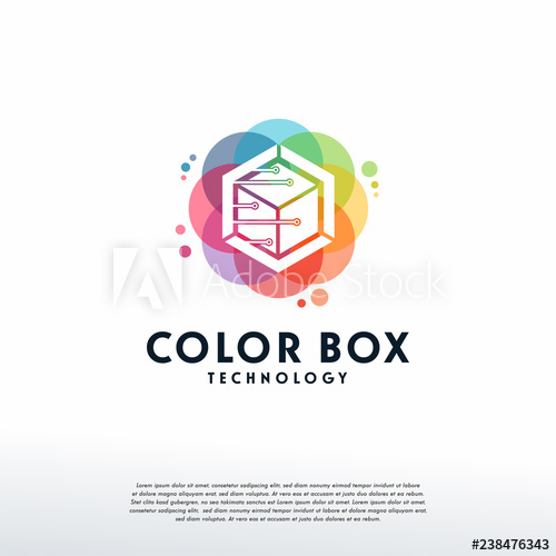 Colorful Technology Box Logo Vector, Digital Box Logo Designs 500x500 Colorful Technology Box Logo Vector, Digital Box Logo Designs