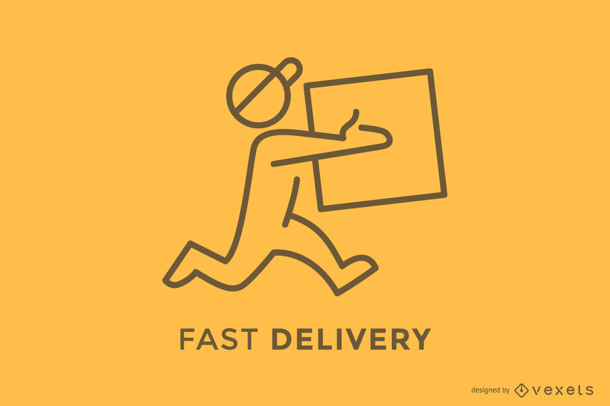 Deliveryman Delivering Box Logo 856x570 Deliveryman Delivering Box Logo