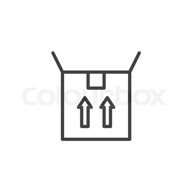 800x800 Cardboard Shipping Box Outline Icon Stock Vector Colourbox
