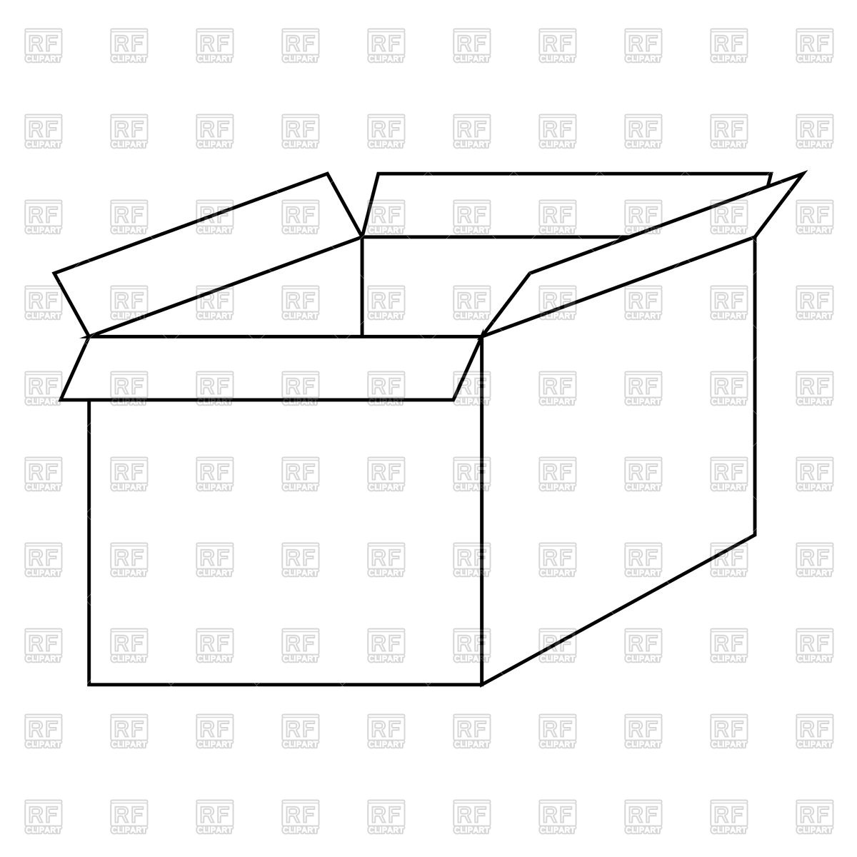 Box Outline Vector at Vectorified.com | Collection of Box Outline ...