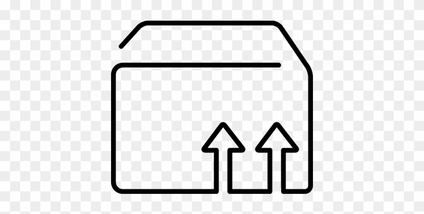 840x425 Package Box Outline With Up Arrows Vector