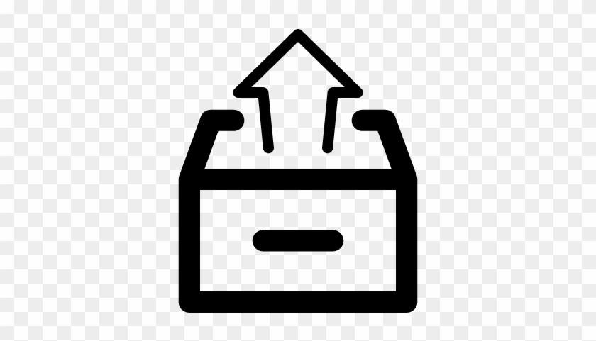 840x481 Up Arrow From Drawer Outline Vector