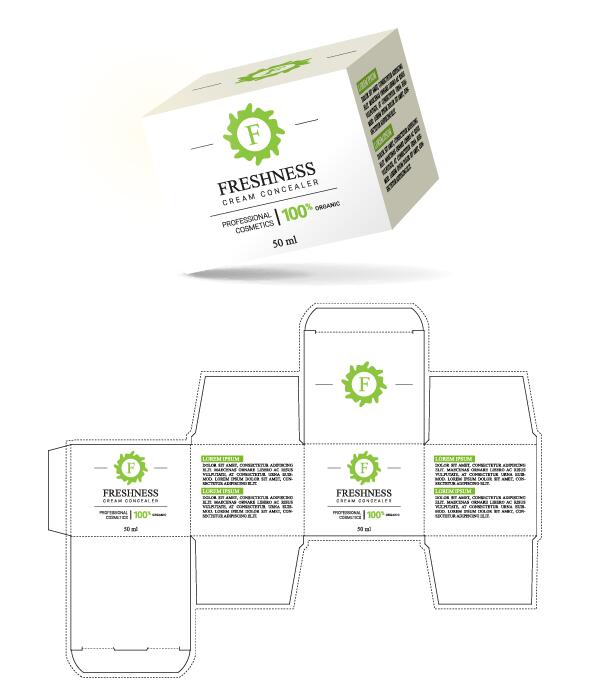 589x690 Cosmetic Packaging Box Template Vector Free Download