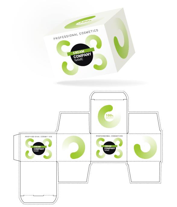 587x685 Cosmetic Packaging Box Template Vector Free Download