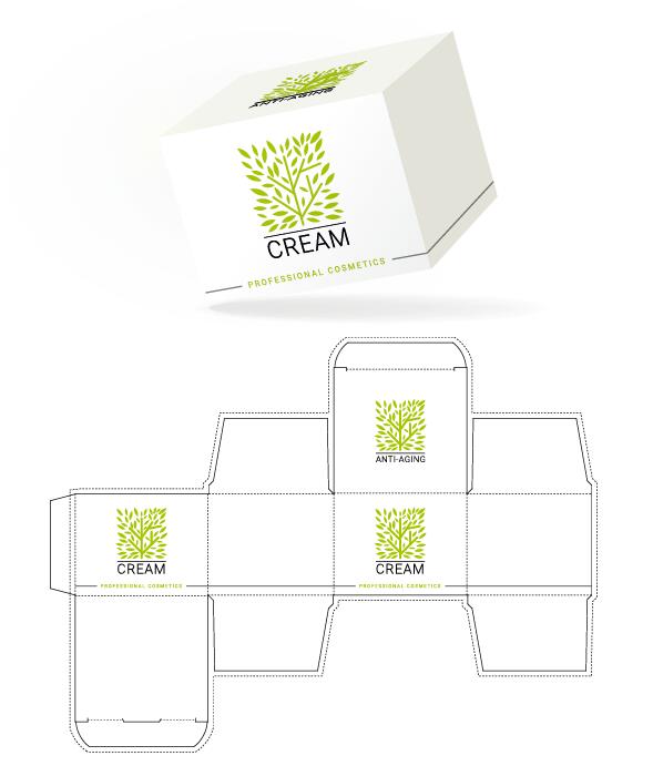 589x691 Cosmetic Packaging Box Template Vector Free Download