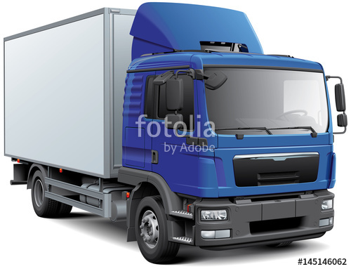 500x383 Box Truck With Blue Cabine Stock Image And Royalty Free Vector