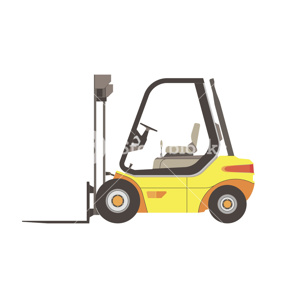 1000x1000 Forklift Icon Truck Vector Warehouse Isolated Illustration Lift