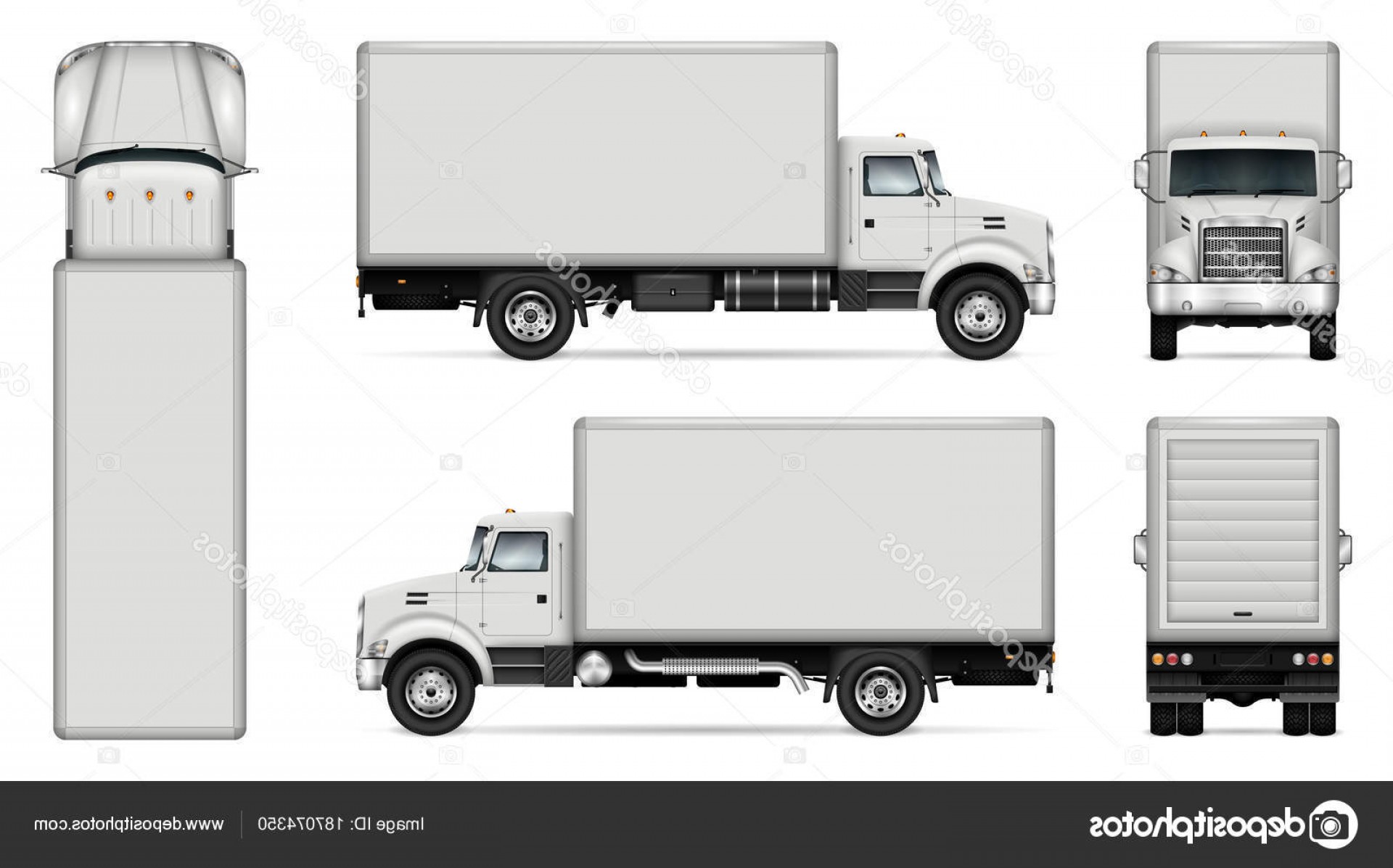 Box Truck Vector at Collection of Box