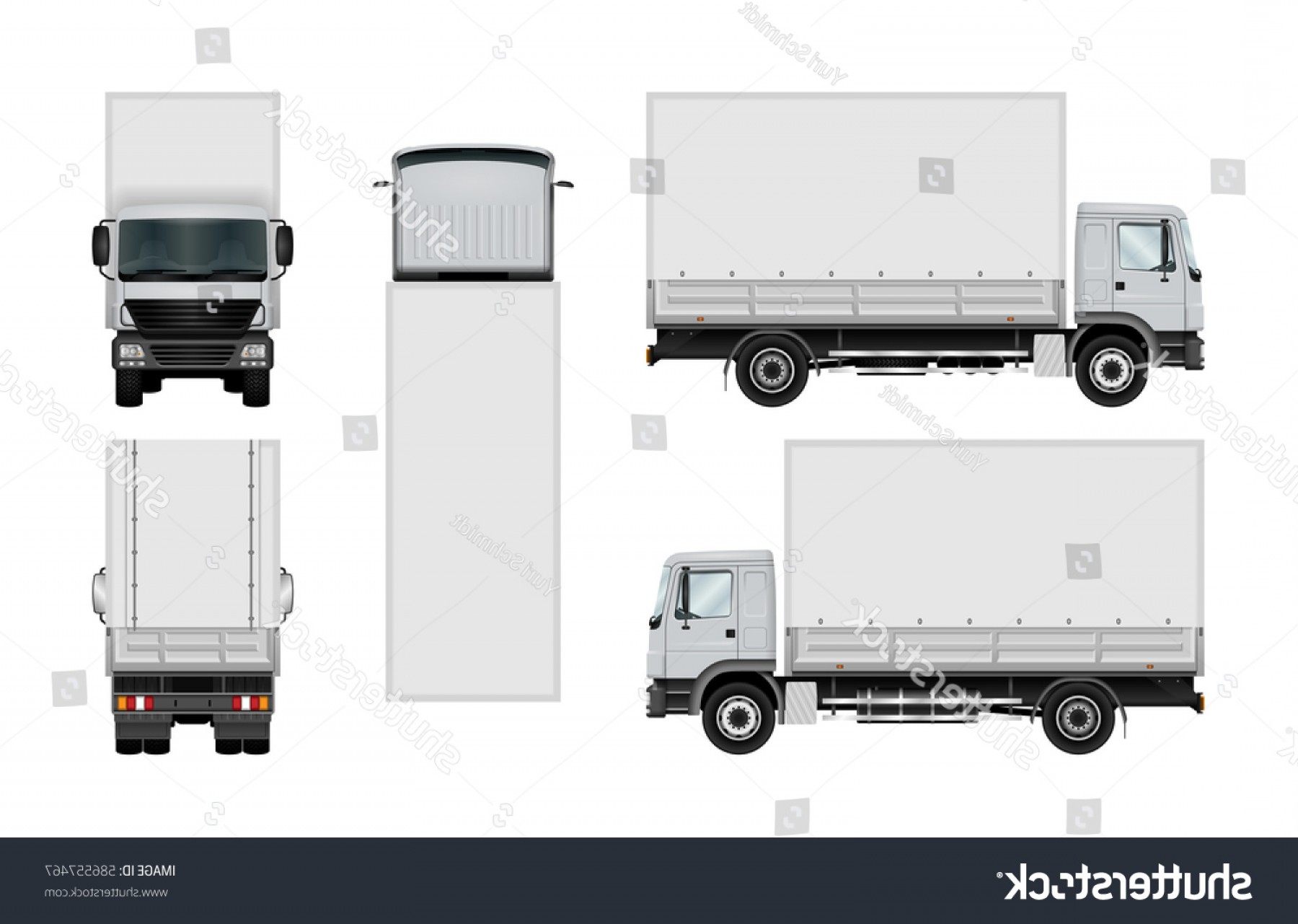 Box Truck Vector at Collection of Box
