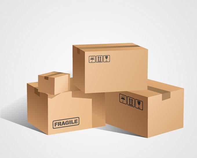 680x548 Free Cardboard Box Vector Set