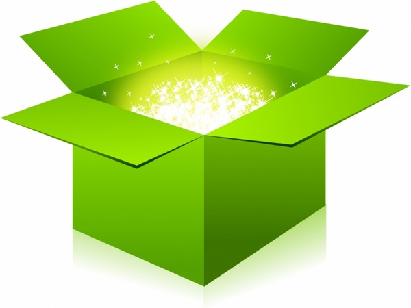 600x450 Glowing Green Box Free Vector In Adobe Illustrator