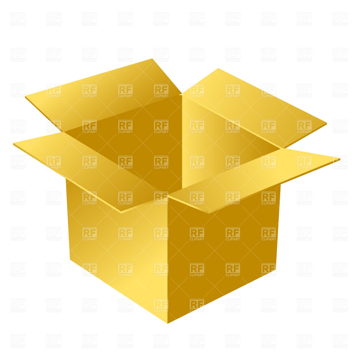 1200x1200 Open Cardboard Box Vector Image Of Objects Prague