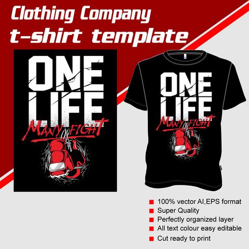 490x490 Plantilla De Camiseta, Totalmente Editable Con Vector De Guantes