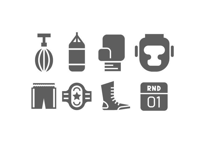 700x490 Simples De Vectores Iconos De Boxeo