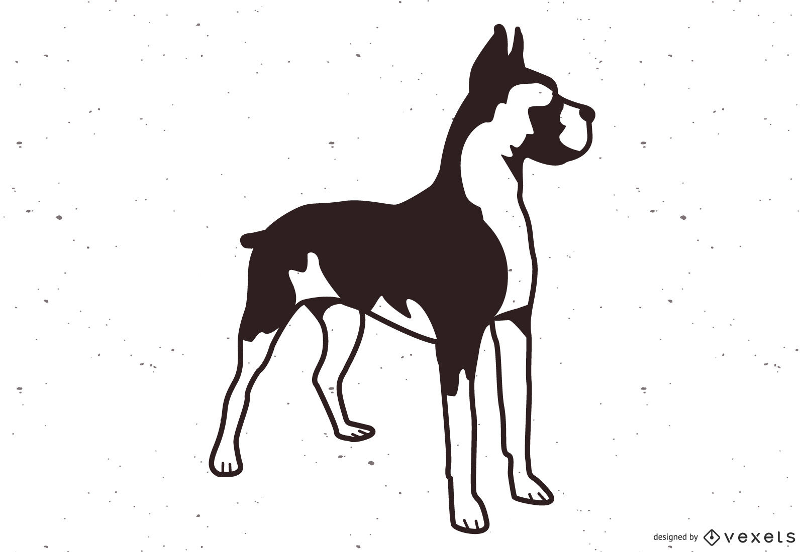 1600x1100 Boxer Dog Vector