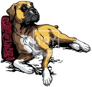 300x283 Boxer Dog Vector