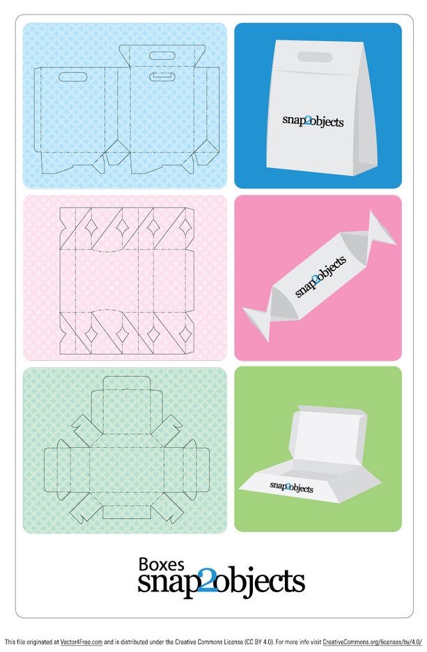 613x936 Free Vector Box Templates