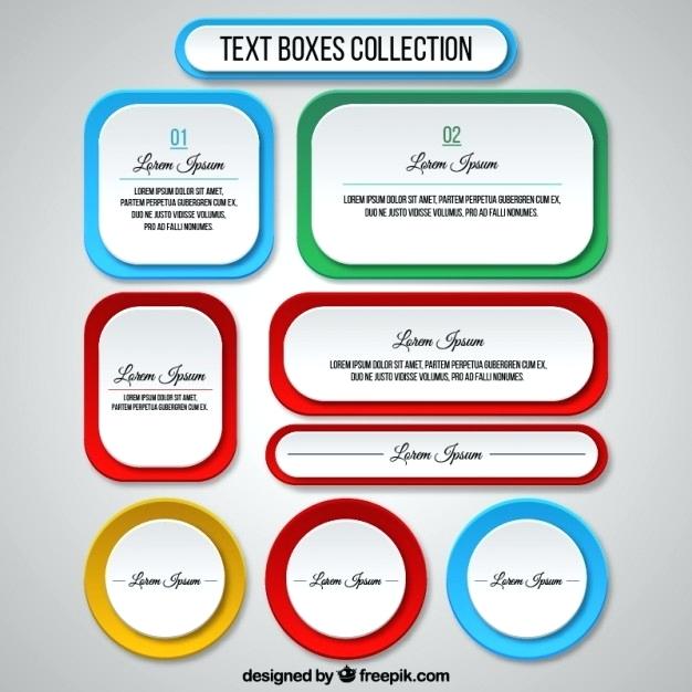626x626 Text Boxes Template Collection Free Vector Microsoft Word Box