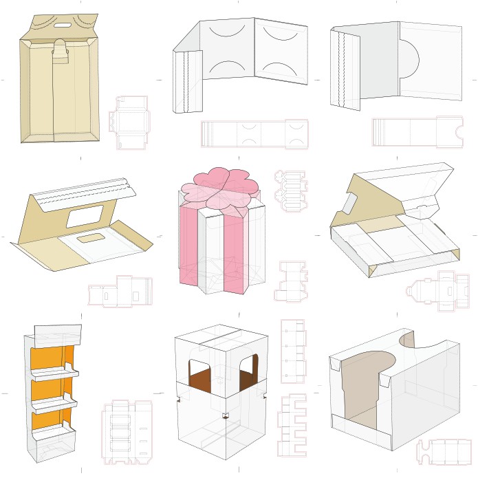 695x695 Vector Box Layouts