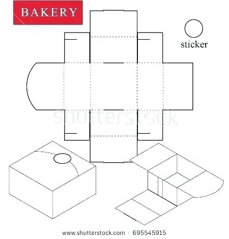 450x470 Bakery Box Template