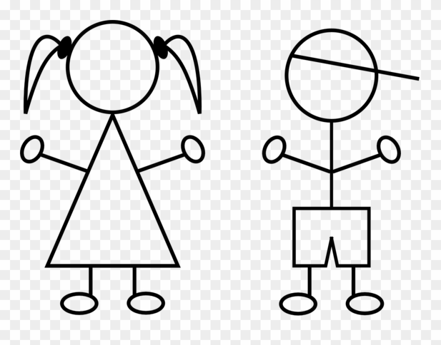 880x690 Free Vector Graphic Children Boy Girl Line Drawings Clipart