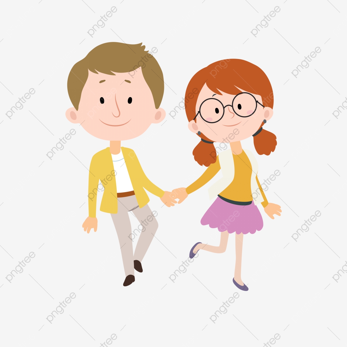 1200x1200 Lovely Boy Girl Men And Women, Cartoon, Color, Decoration Png