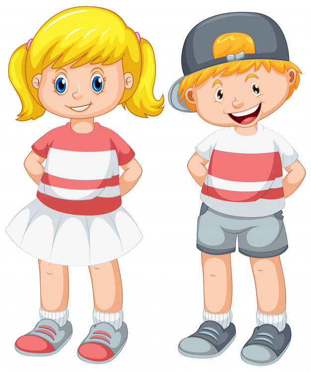 626x750 Set Of Cute Boy And Girl Vector Free Download