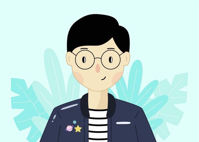 686x490 Smart Boy With Glasses Vector