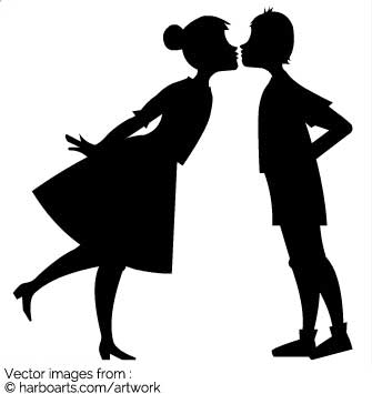Download Girl And Boy Kissing Silhouette 335x355 Download Girl And Boy Kissing Silhouette