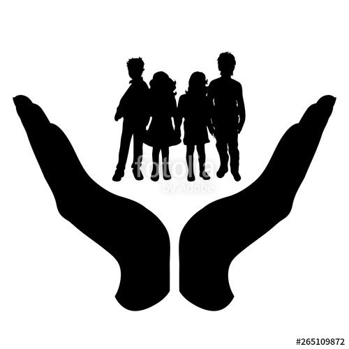 Vector Silhouette Of A Hand In A Defensive Gesture Protecting 500x500 Vector Silhouette Of A Hand In A Defensive Gesture Protecting