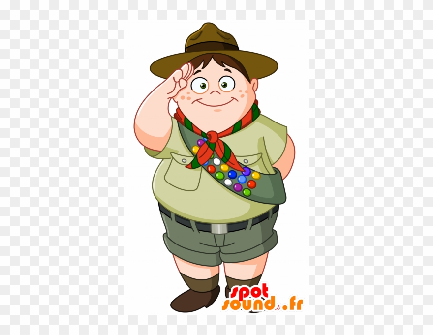 880x681 Boy Scout Mascot, Obese And Smiling