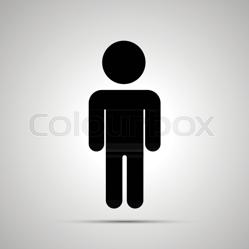 800x800 Boy Silhouette, Simple Black Child Stock Vector Colourbox