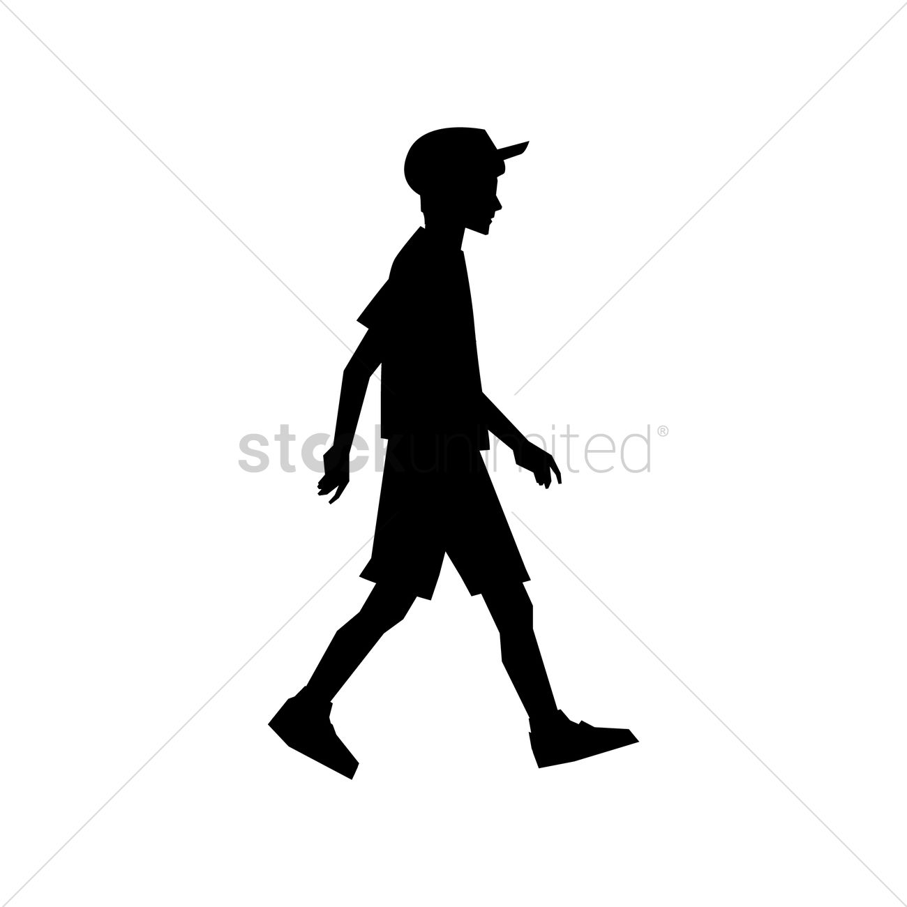 1300x1300 Boy Silhouette Design Vector Image