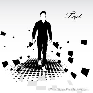 300x300 Download Free Young Boy Silhouette Vector Illustration