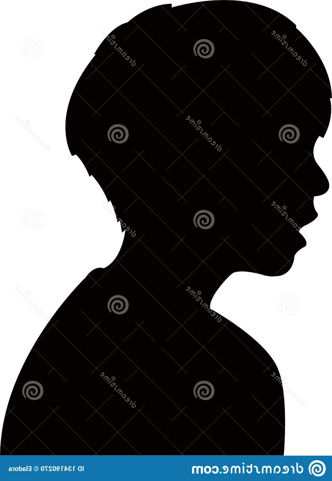 1396x2026 Little Boy Head Silhouette Vector Black Color Art Work Image