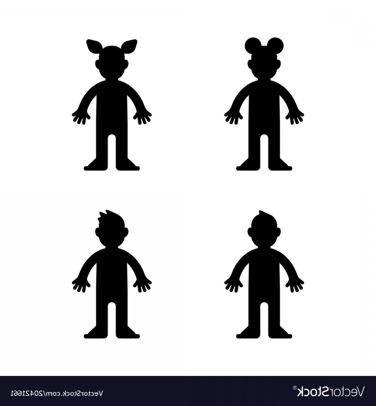 1200x1296 Little Boy Silhouette Vector Studiogrfx