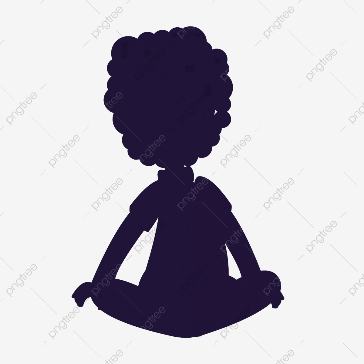1200x1200 Simple Curly Boy Silhouette Material, Simple, Boy, Curls Png