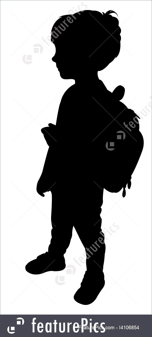 628x1392 Walking School Boy Silhouette Vector