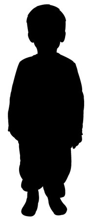 184x450 A Poor Boy Silhouette Vector Royalty Free Vector Graphics