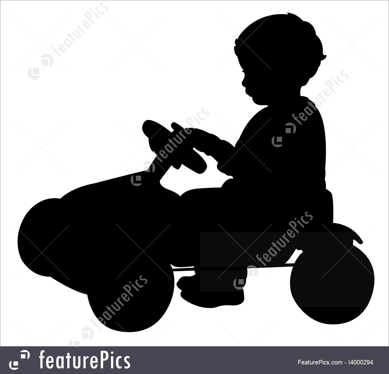 1300x1250 Baby Boy On Bicycle Silhouette Vector