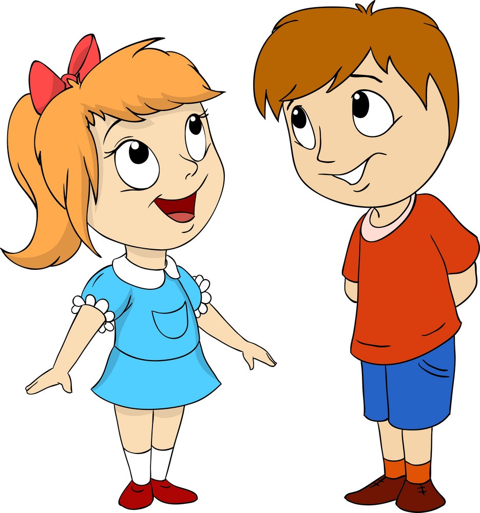 935x1000 Cartoon Kids Little Girl And Boy Vector