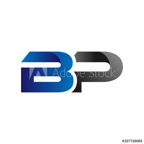 500x500 Modern Simple Initial Logo Vector Blue Grey Bp