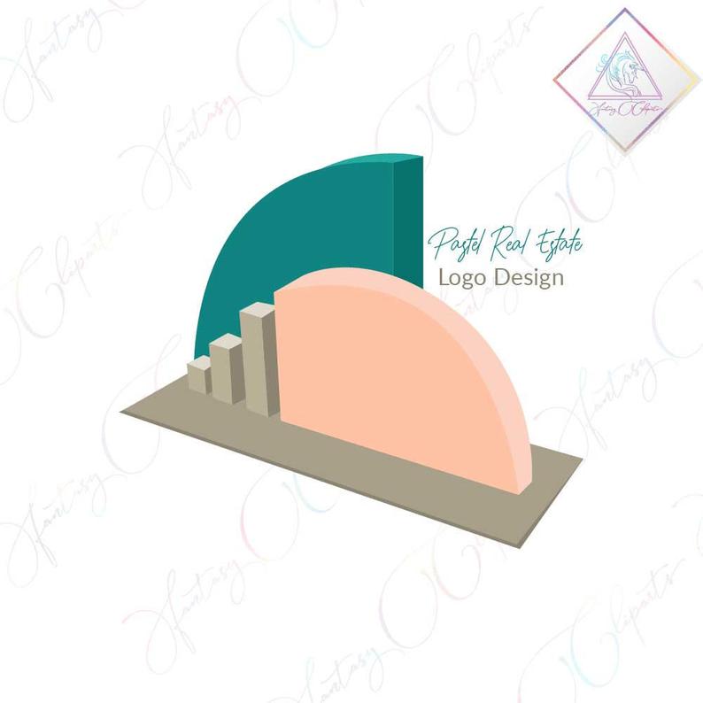 794x794 Real Estate Logo Vector Graphics Pastel Logo Design Etsy