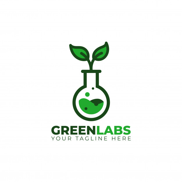 626x626 Green Chemical Lab Tube With Leaf Tree Logo Icon Vector Premium